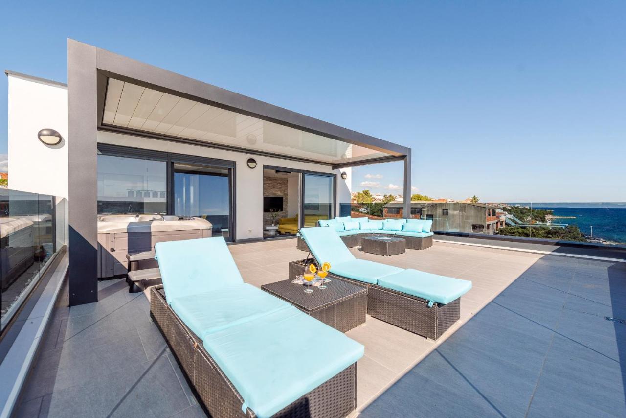 Mediteran Luxury Penthouse With Jacuzzi Mandre Ngoại thất bức ảnh