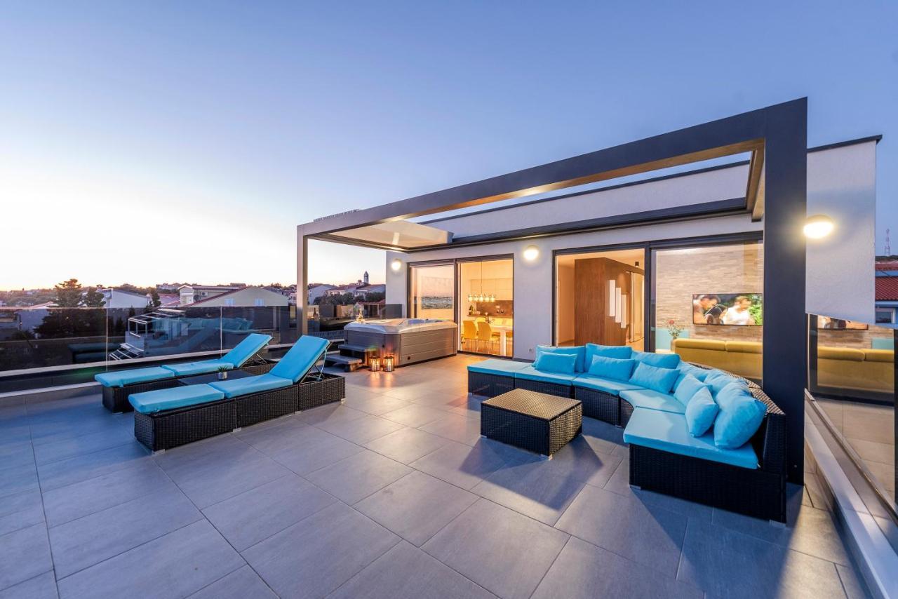 Mediteran Luxury Penthouse With Jacuzzi Mandre Ngoại thất bức ảnh