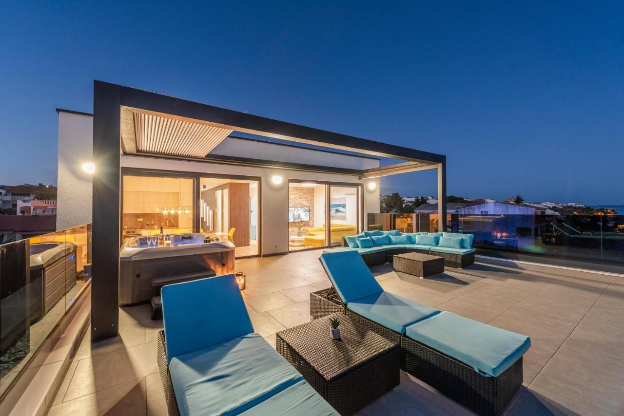 Mediteran Luxury Penthouse With Jacuzzi Mandre Ngoại thất bức ảnh